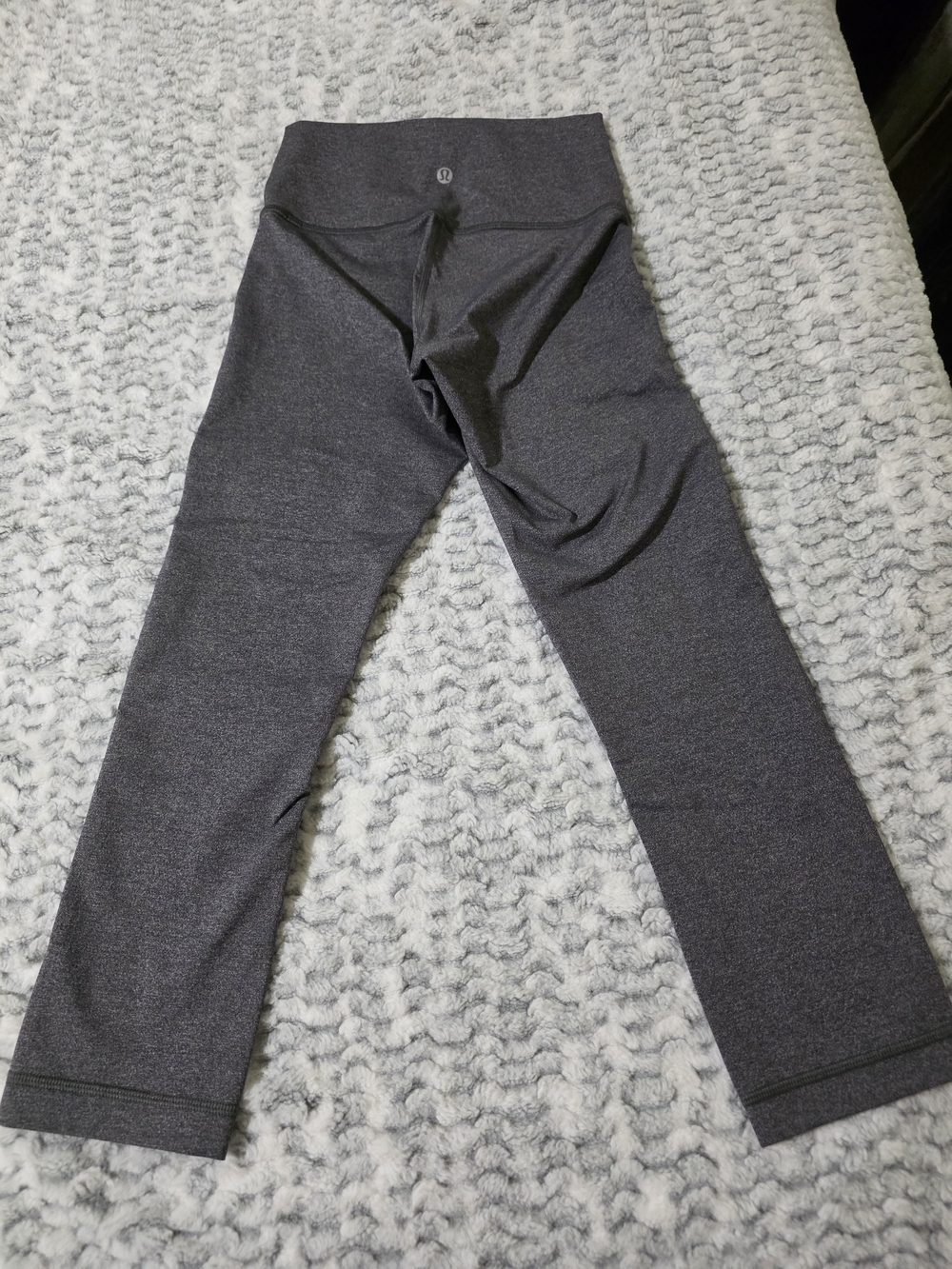 lululemon athletica Heather Charcoal Cropped Gray Leggings